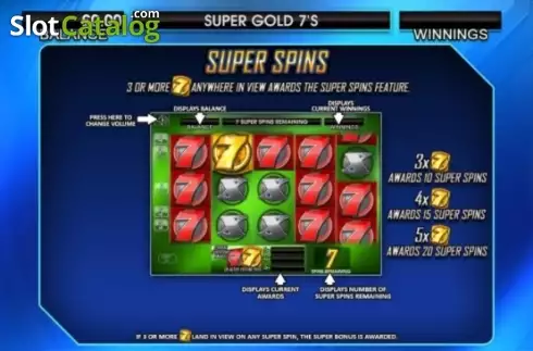 Οθόνη5. Super Gold Sevens Κουλοχέρης