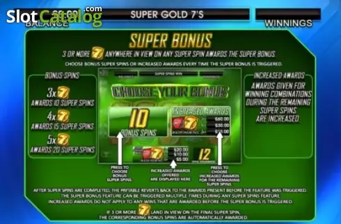 Οθόνη6. Super Gold Sevens Κουλοχέρης