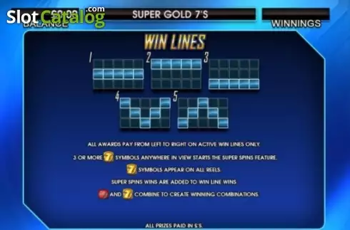 Οθόνη8. Super Gold Sevens Κουλοχέρης
