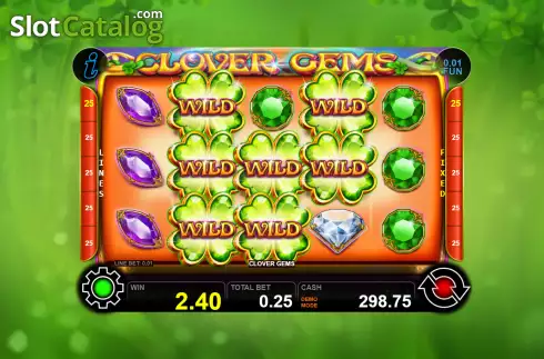 Οθόνη3. Clover Gems Κουλοχέρης
