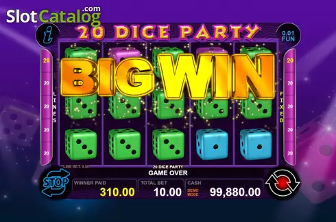 Οθόνη5. 20 Dice Party Κουλοχέρης