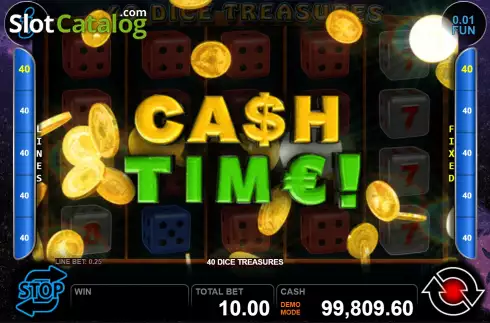 Οθόνη3. 40 Dice Treasures Κουλοχέρης