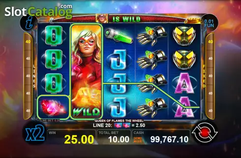 Οθόνη4. Queen of Flames The Wheel Κουλοχέρης 