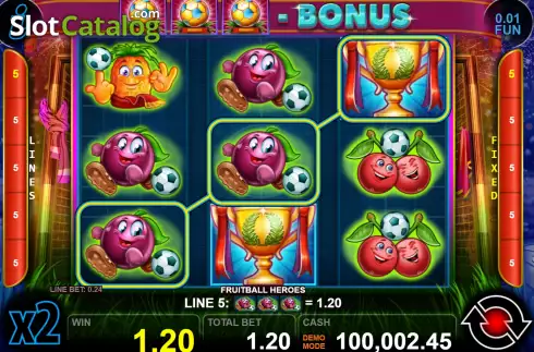 Οθόνη3. Fruitball Heroes Κουλοχέρης