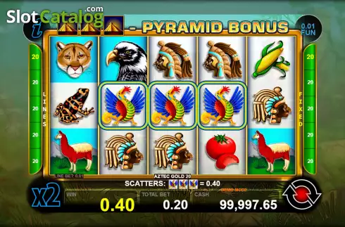 Οθόνη4. Aztec Gold 20 Κουλοχέρης 