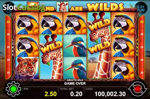 Οθόνη4. Giraffe Wild Κουλοχέρης