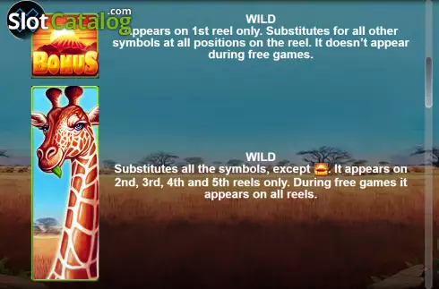Οθόνη7. Giraffe Wild Κουλοχέρης