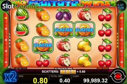 Οθόνη4. 40 Fruitata Wins Κουλοχέρης 