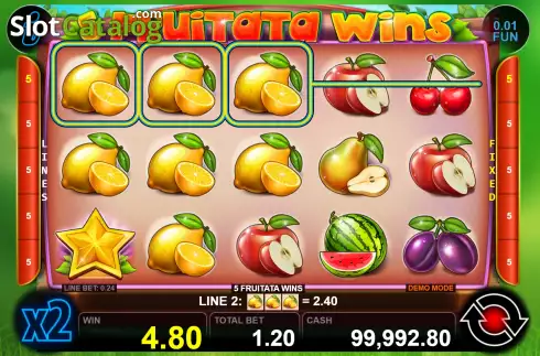 Οθόνη3. 5 Fruitata Wins Κουλοχέρης