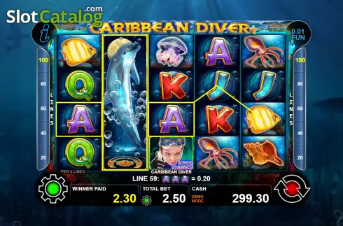 Οθόνη3. Caribbean Diver Κουλοχέρης
