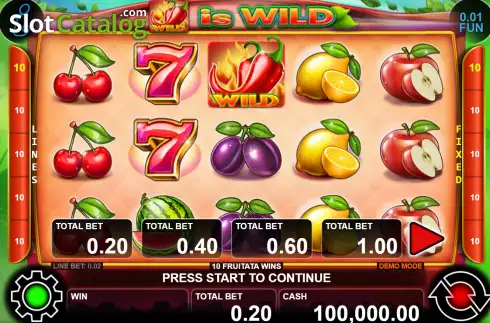 Οθόνη2. 10 Fruitata Wins Κουλοχέρης