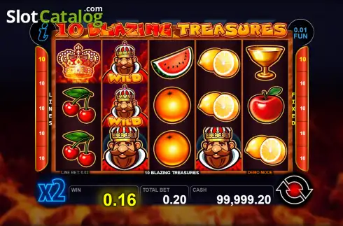 Οθόνη3. 10 Blazing Treasures Κουλοχέρης 