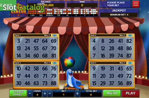 Οθόνη2. Bingo Circus (Caleta Gaming) Κουλοχέρης