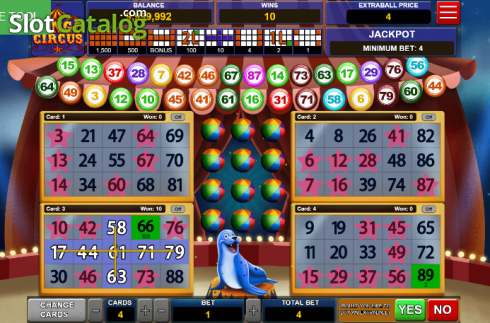 Οθόνη3. Bingo Circus (Caleta Gaming) Κουλοχέρης