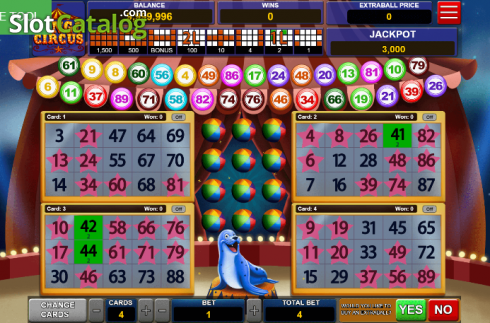 Οθόνη4. Bingo Circus (Caleta Gaming) Κουλοχέρης