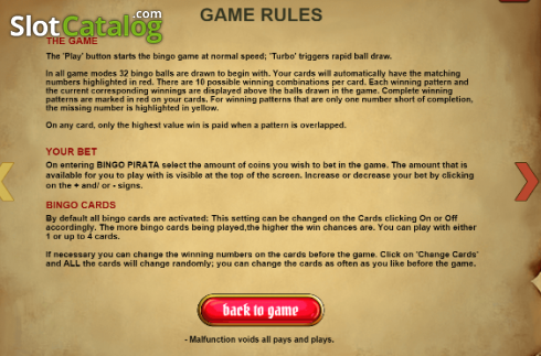 Οθόνη5. Bingo Pirata Κουλοχέρης
