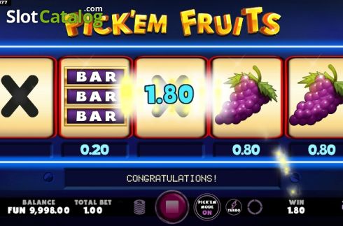 Οθόνη3. Pick' Em Fruits Κουλοχέρης