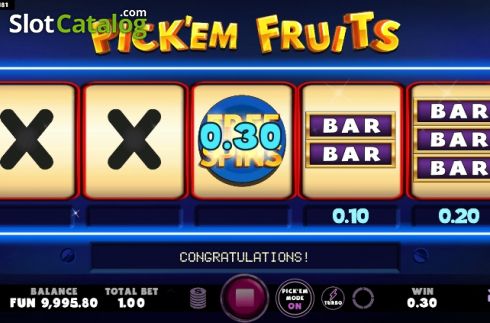 Οθόνη4. Pick' Em Fruits Κουλοχέρης