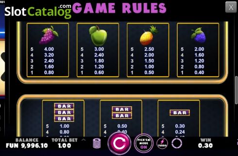 Οθόνη7. Pick' Em Fruits Κουλοχέρης