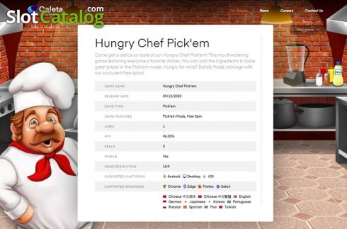 Οθόνη4. Hungry Chef Pickem Κουλοχέρης