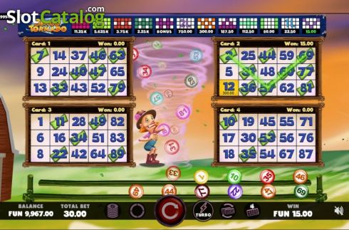 Οθόνη3. Bingo Tornado Κουλοχέρης