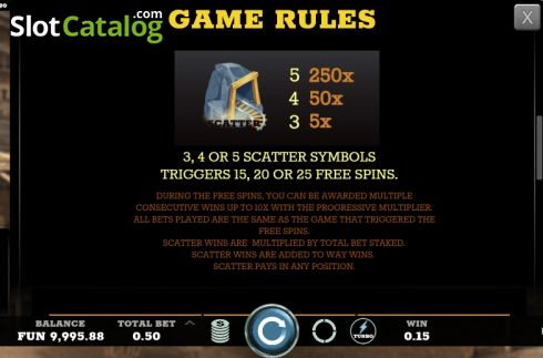 Οθόνη7. Gold Fever (Caleta Gaming) Κουλοχέρης