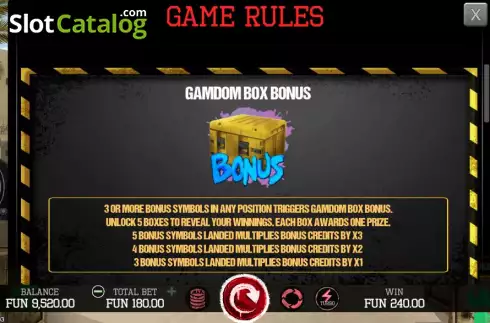 Οθόνη9. Gamdom Strike Κουλοχέρης 