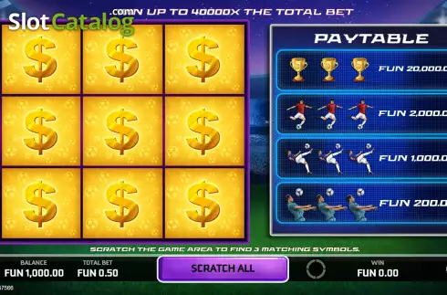 Οθόνη2. Football Pro Scratchcard Κουλοχέρης