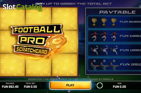Οθόνη3. Football Pro Scratchcard Κουλοχέρης