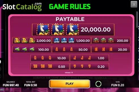 Οθόνη5. Billion Llama Scratchcard Κουλοχέρης