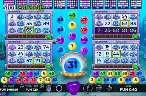 Οθόνη4. Atlantis Bingo (Caleta Gaming) Κουλοχέρης