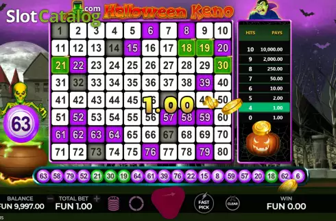 Οθόνη5. Halloween Lotto Κουλοχέρης