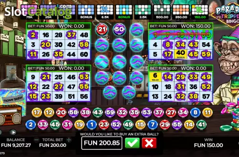 Οθόνη3. Paradise Trippies Bingo Κουλοχέρης