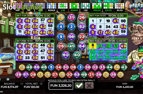 Οθόνη4. Paradise Trippies Bingo Κουλοχέρης
