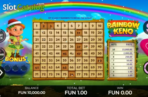 Οθόνη2. Rainbow Keno Κουλοχέρης 