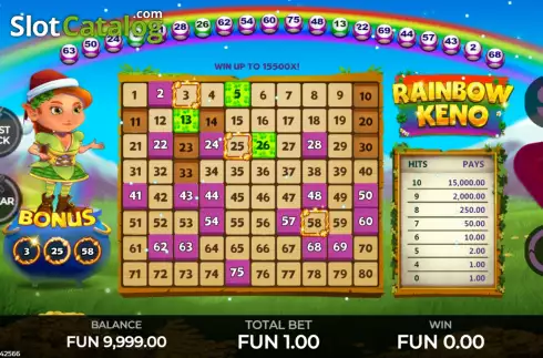 Οθόνη4. Rainbow Keno Κουλοχέρης 