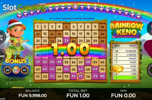 Οθόνη5. Rainbow Keno Κουλοχέρης 