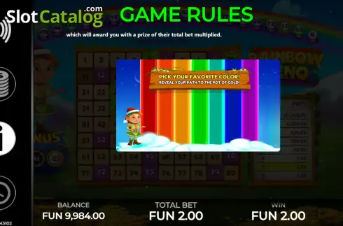 Οθόνη9. Rainbow Keno Κουλοχέρης 
