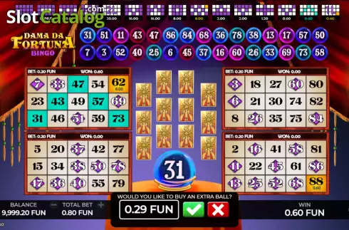 Οθόνη3. Dama da Fortuna Bingo Κουλοχέρης 
