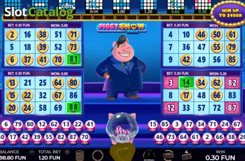 Οθόνη3. Piggy Show Bingo Κουλοχέρης