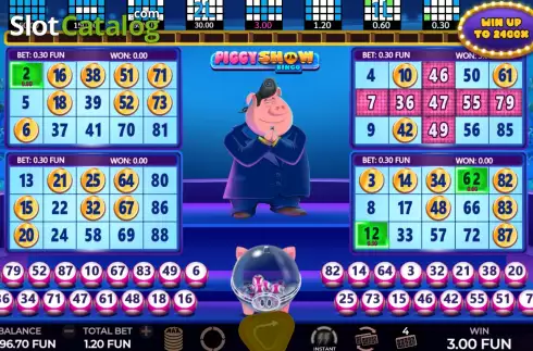 Οθόνη4. Piggy Show Bingo Κουλοχέρης