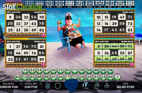 Οθόνη3. Garoto de Ipanema Bingo Κουλοχέρης
