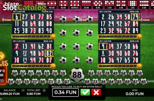 Οθόνη3. Blaze Futebol Bingo Κουλοχέρης