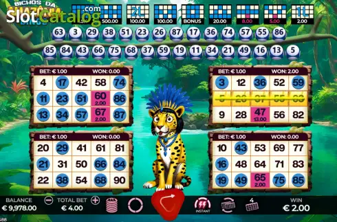 Οθόνη3. Bichos Da Amazonia Bingo Κουλοχέρης