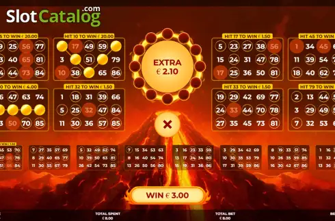 Οθόνη3. Bingo Volcano Κουλοχέρης