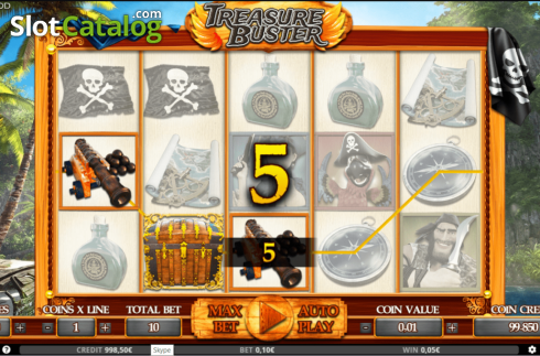 Οθόνη4. Treasure Buster Κουλοχέρης
