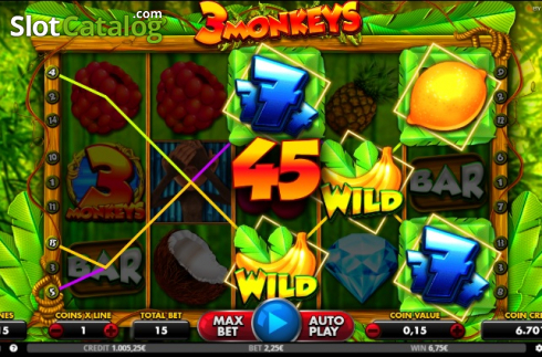 Οθόνη3. 3 Monkeys (Capecod Gaming) Κουλοχέρης
