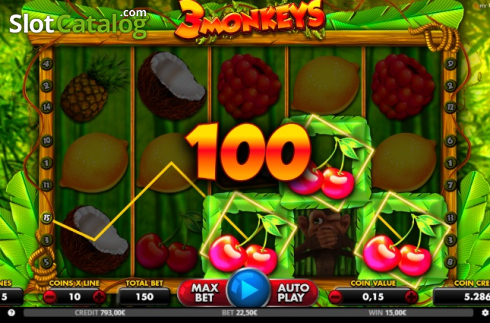 Οθόνη4. 3 Monkeys (Capecod Gaming) Κουλοχέρης