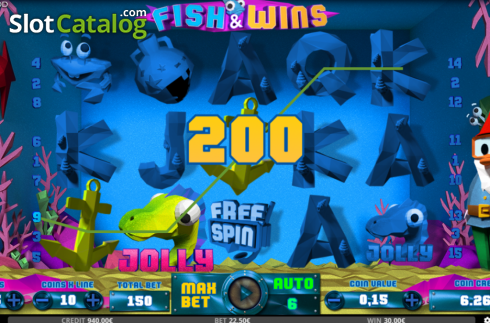 Οθόνη3. Fish and Wins Κουλοχέρης 
