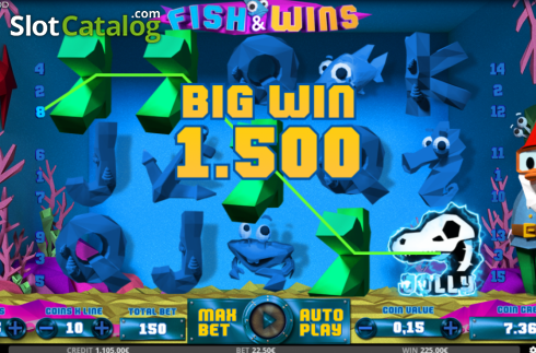 Οθόνη5. Fish and Wins Κουλοχέρης 